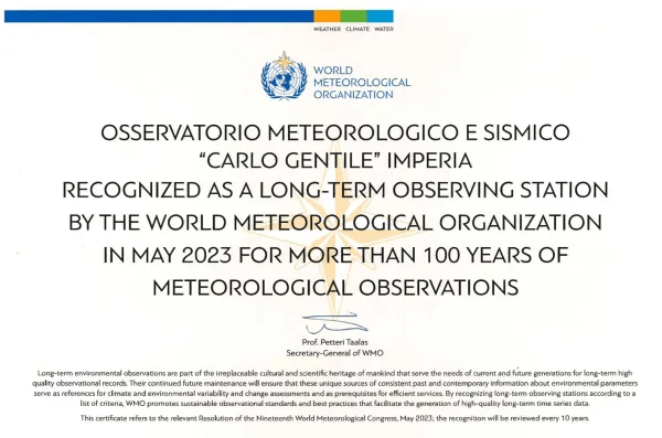 Attestazione della WMO